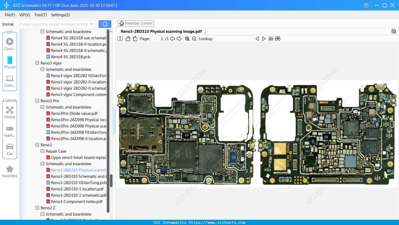 OPPO Reno3-2BD310 Physical Scanning Image